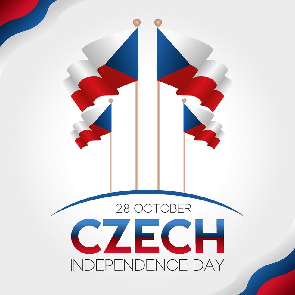 Czech independence day  vector illustration