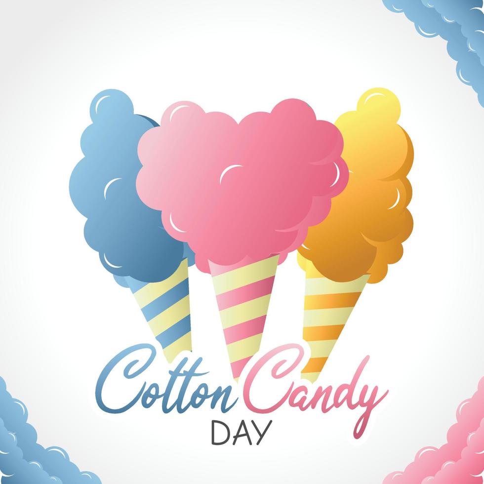 cotton candy day vector Illustration