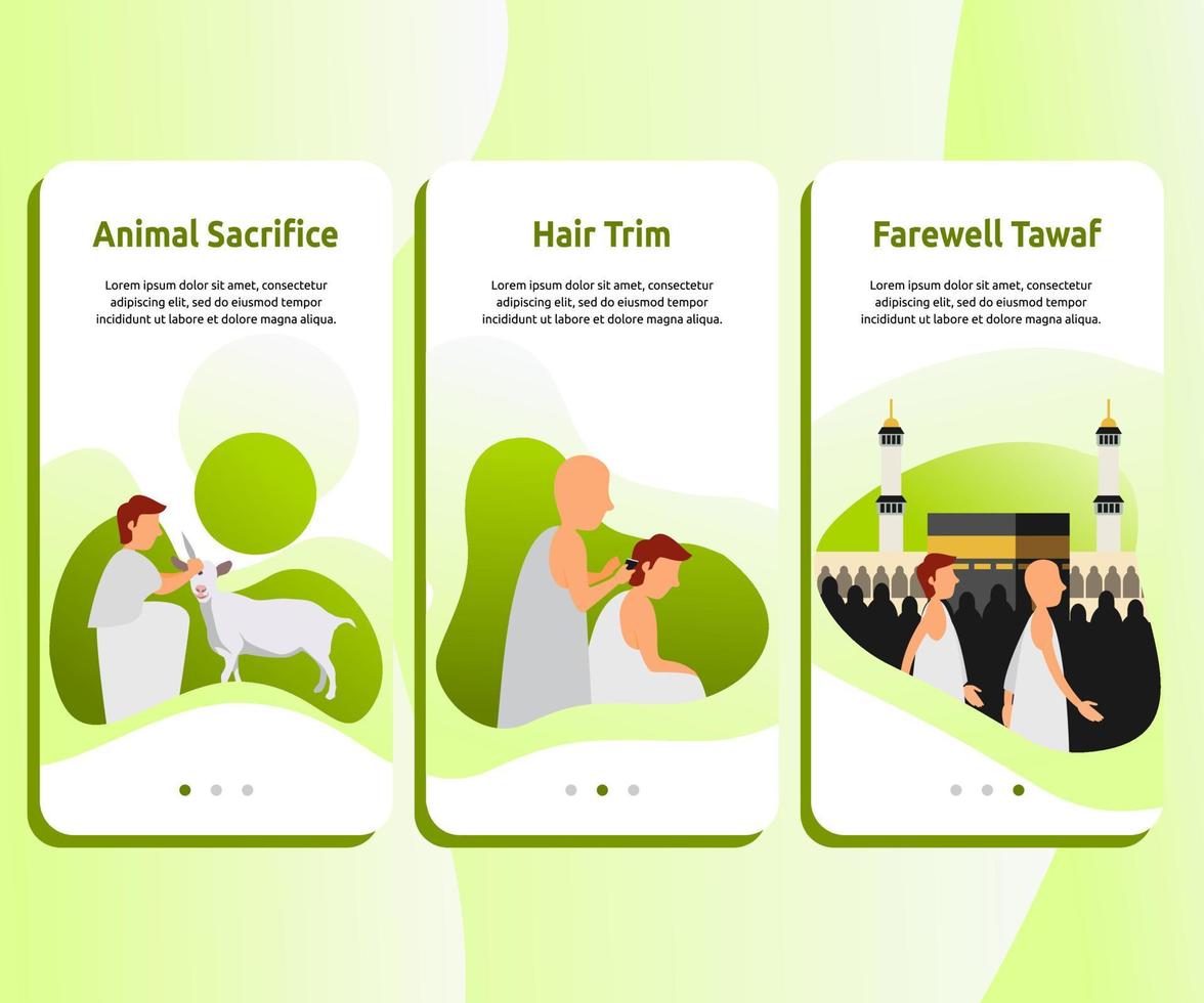 user interface kit for hajj guide design vector. vector