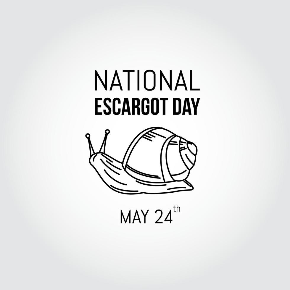 national escargot day vector lllustration