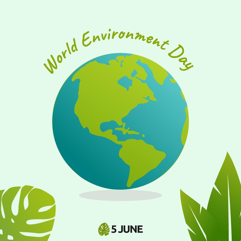 world enviroment day vector lllustration