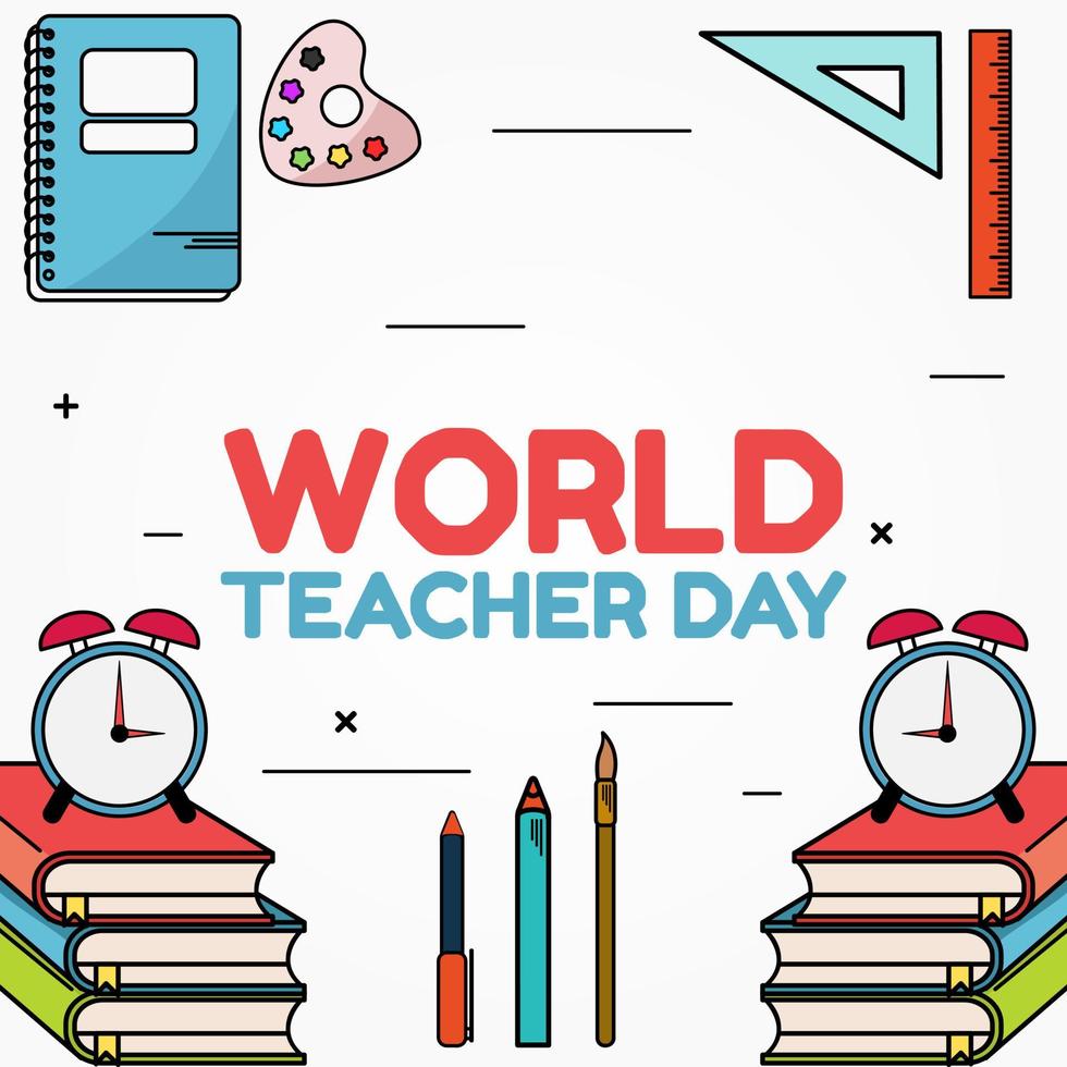 world teacher day vector illustration