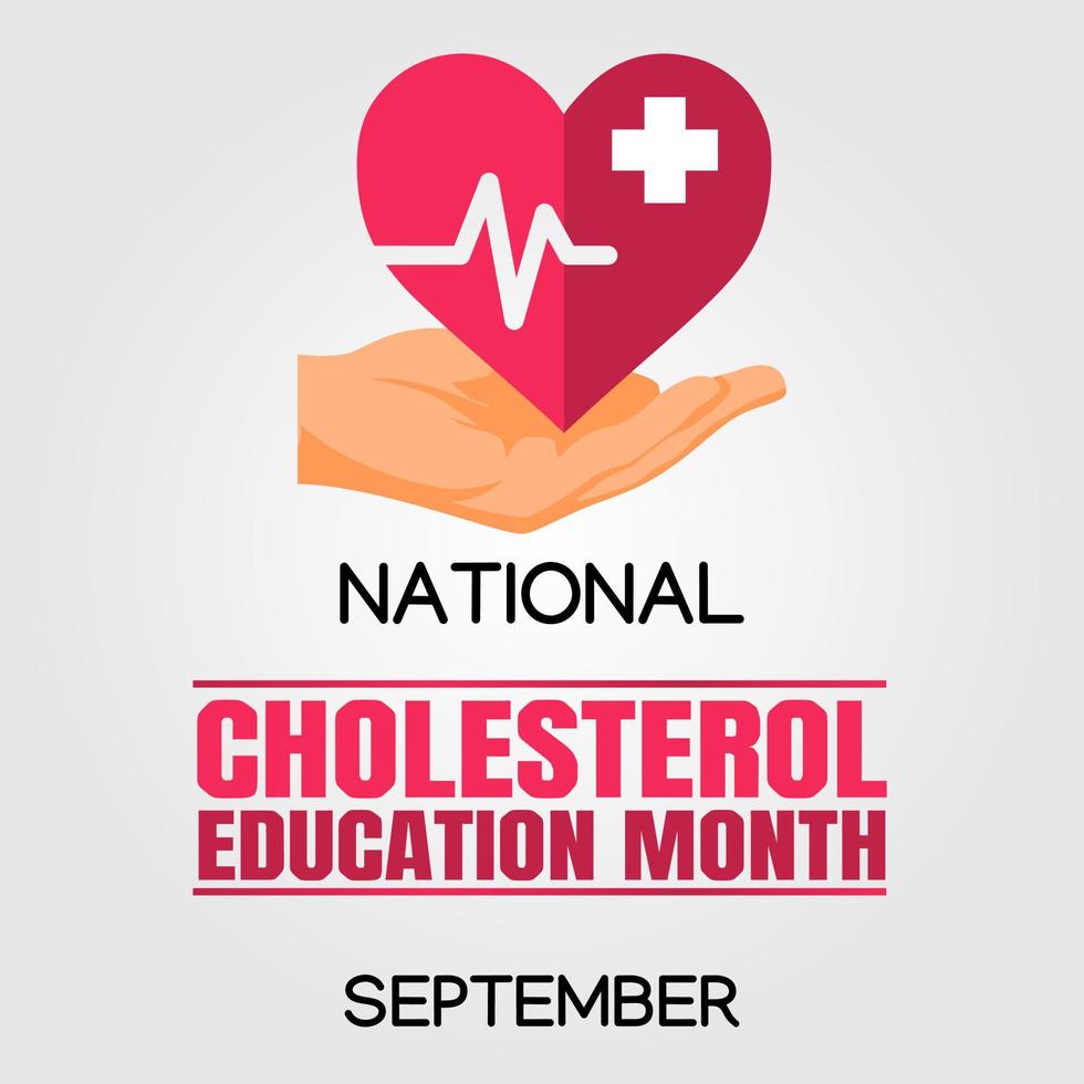 national cholesterol education month vector lllustration