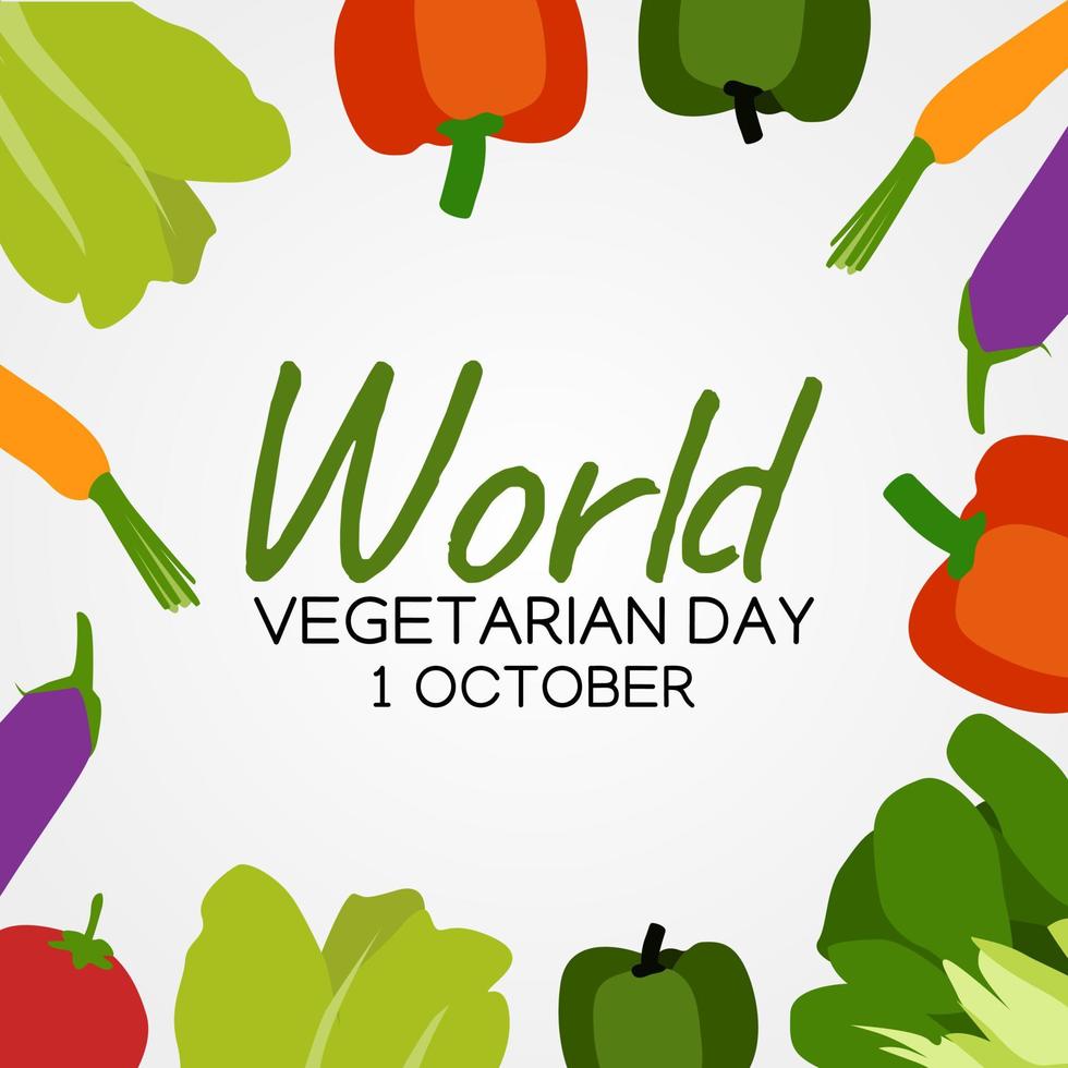 Ilustración de vector de día vegetariano mundial