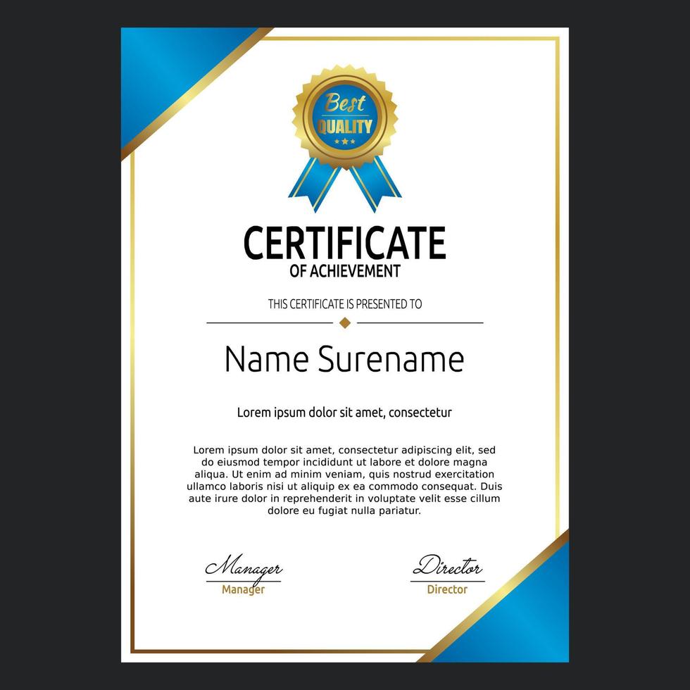 certificate design template vector illustraton.