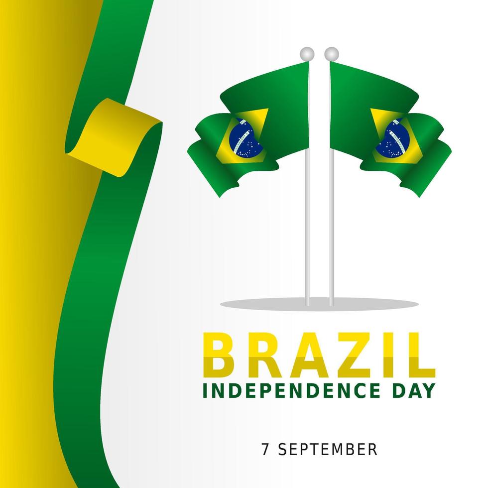 Brazil independence day vector lllustration