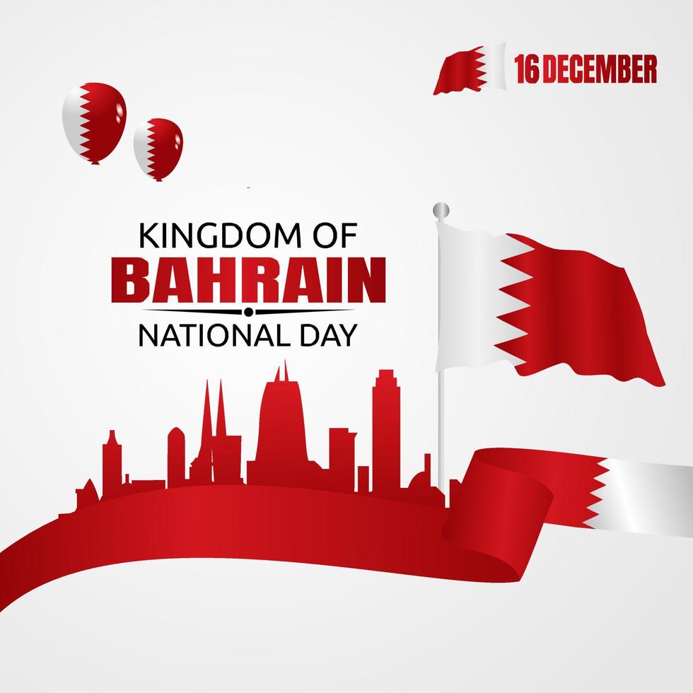 Bahrain national day vector lllustration