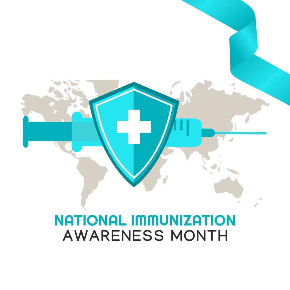 National Immunization Awareness Month vector lllustration