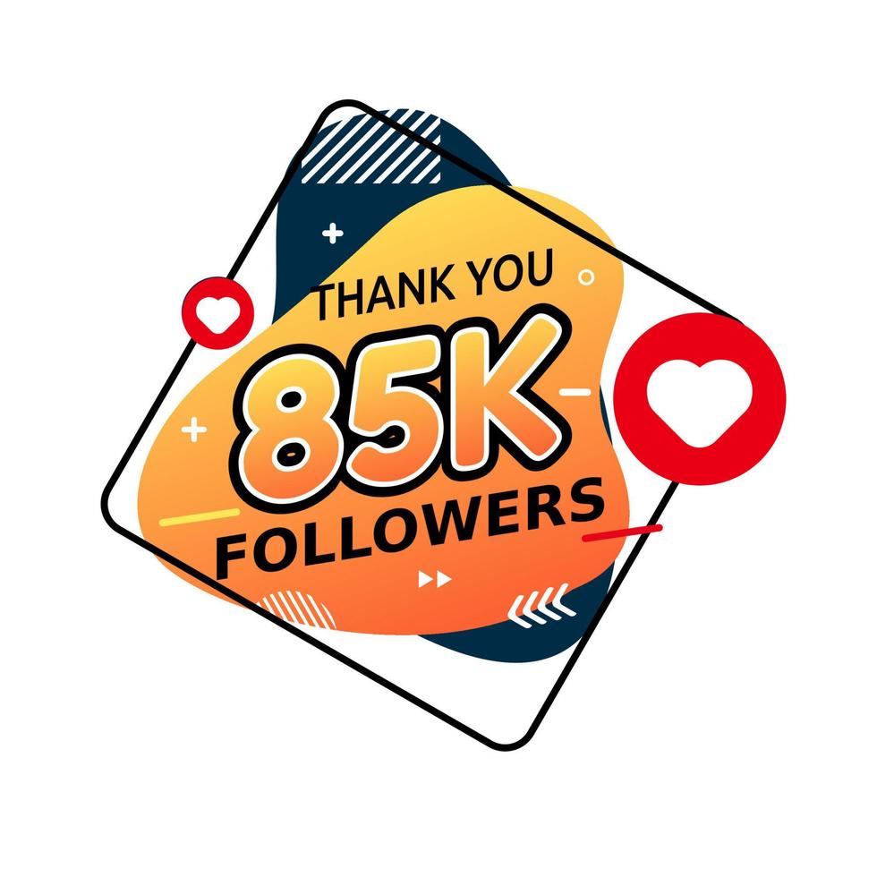 thank followers design template vector illustraton.