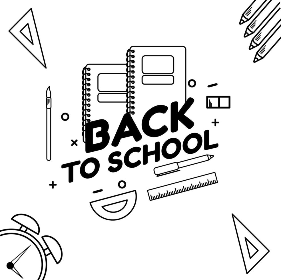 back to school concept vector lllustration