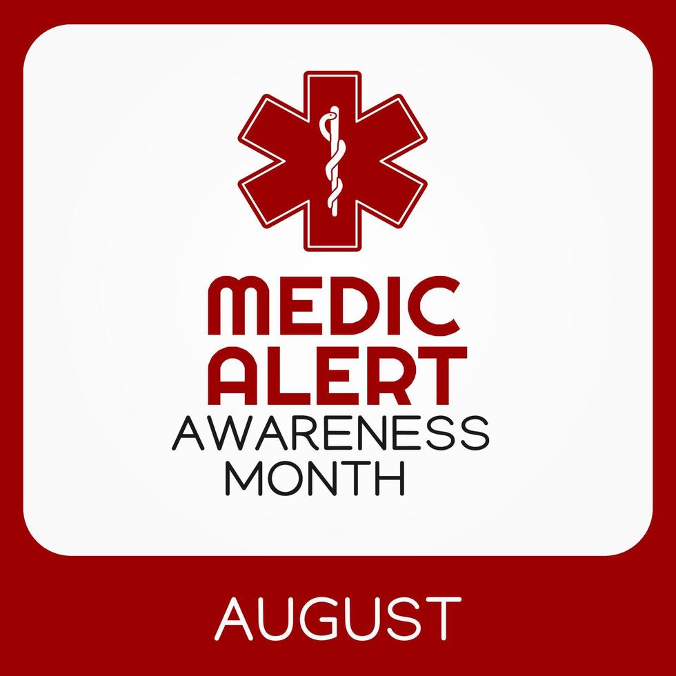 medical alert awareness month vector illustration