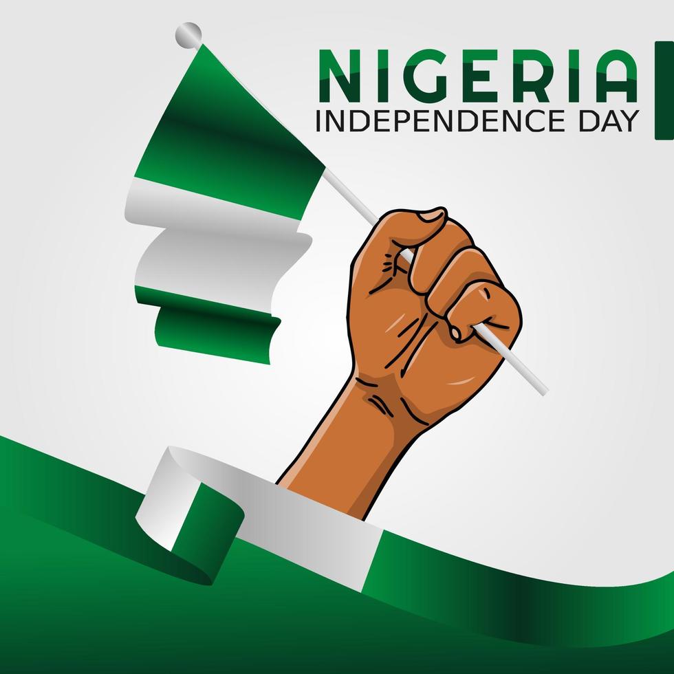 día de la independencia de nigeria ilustración vectorial vector