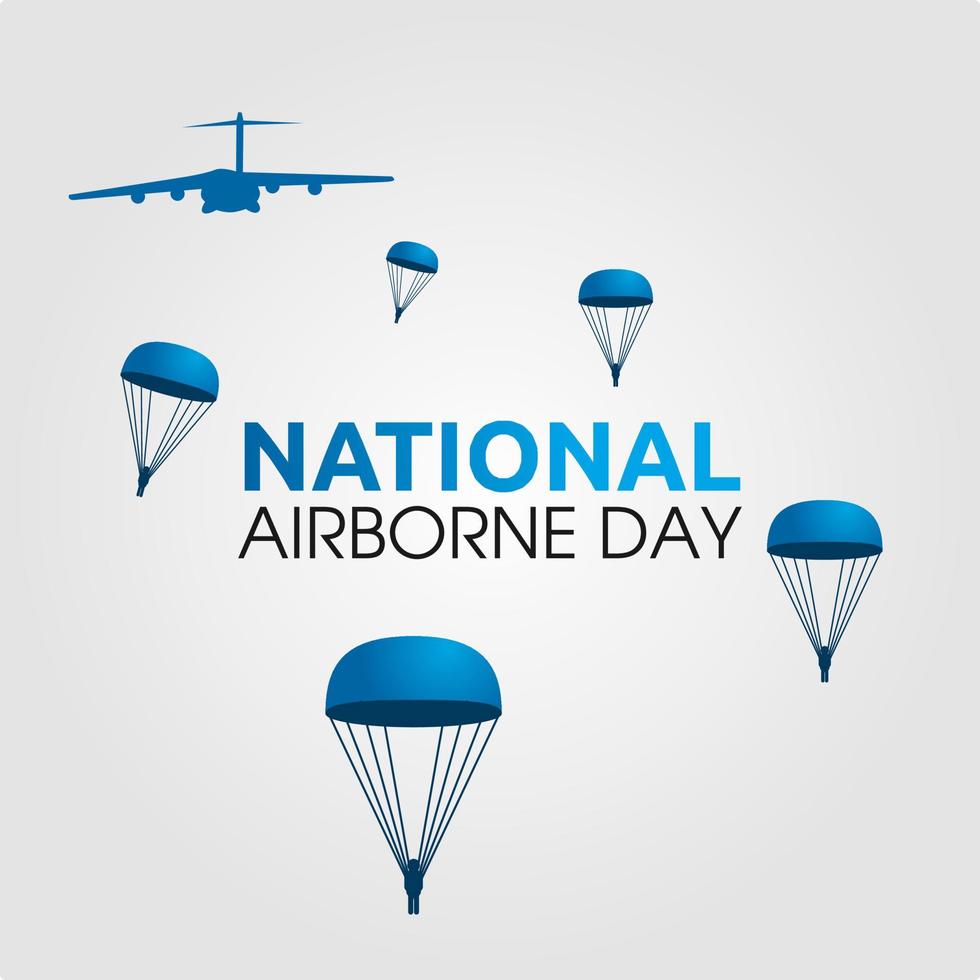 ilustración vectorial del día nacional aerotransportado vector