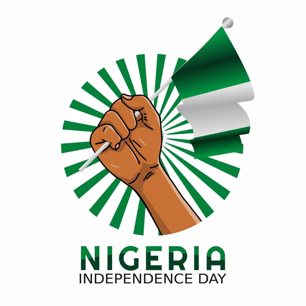 día de la independencia de nigeria ilustración vectorial vector