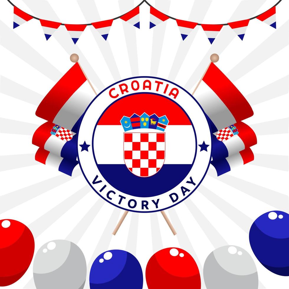 ilustración del vector del día de la victoria de croacia