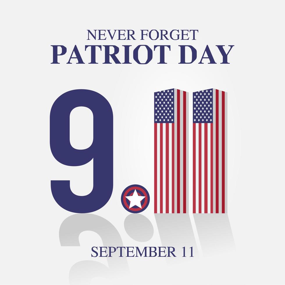 9th Sep Patriot day vector lllustration