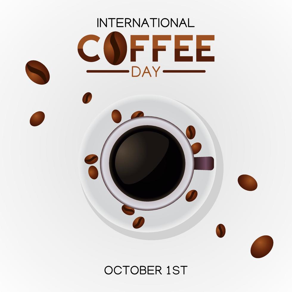 Ilustración de vector de día internacional del café