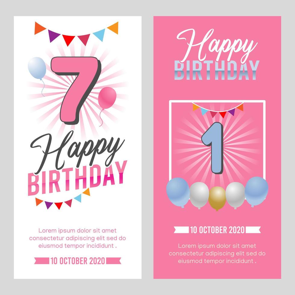 happy birthday design template vector illustration