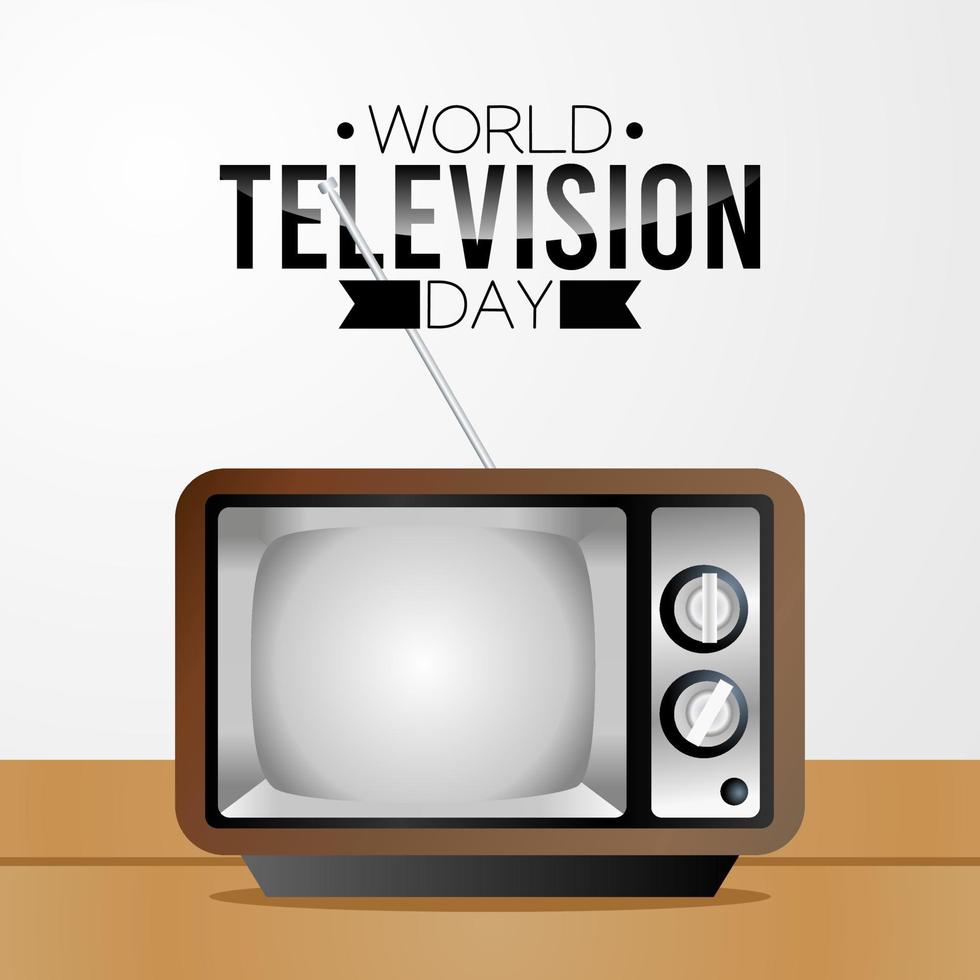 ilustración vectorial del día mundial de la televisión vector