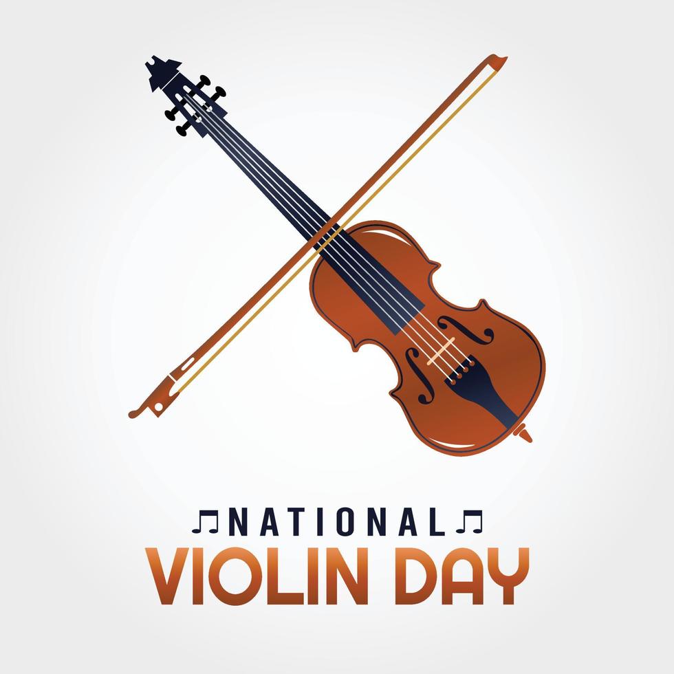 ilustración de vector de día nacional de violín