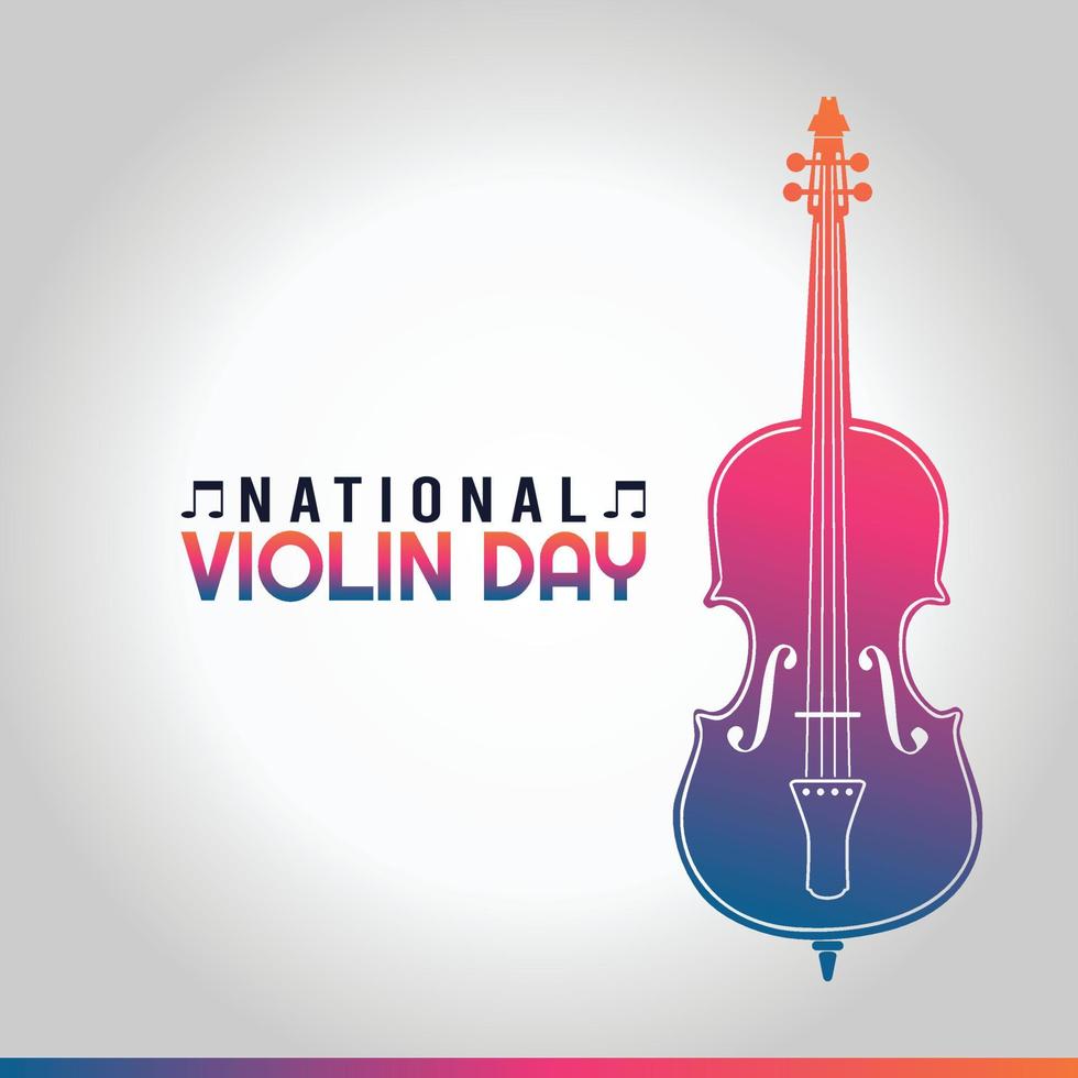 ilustración de vector de día nacional de violín