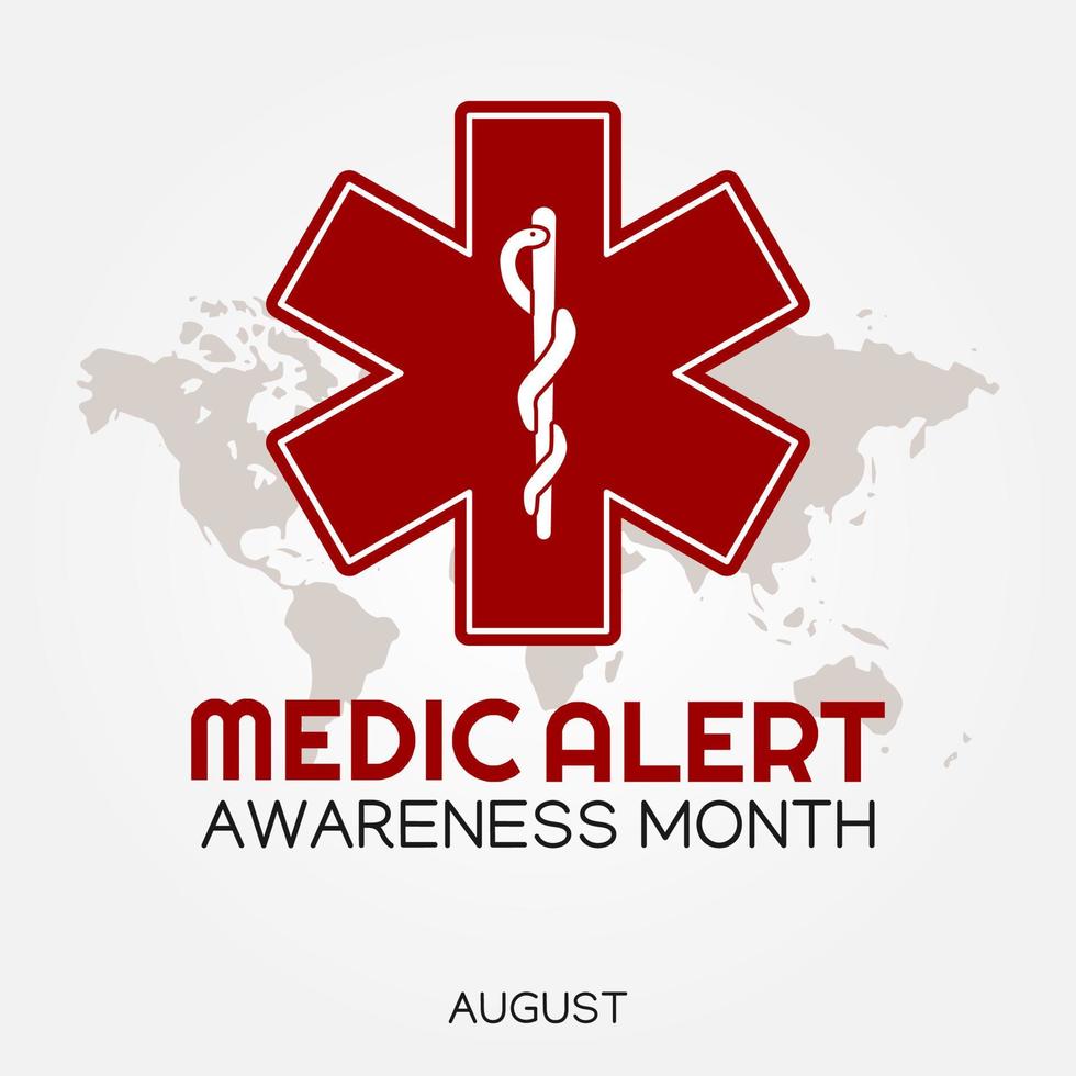 medical alert awareness month vector illustration