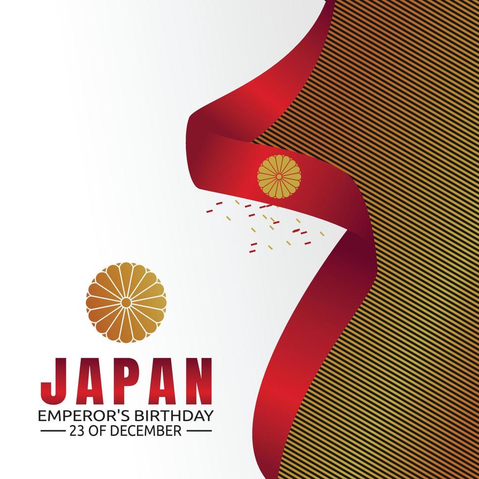 japan emperor's birthday vector illustration