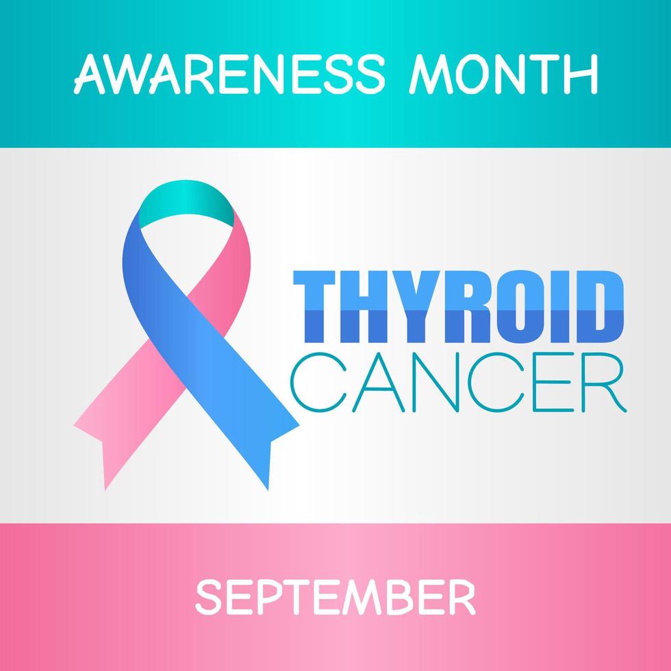 Tyroid Cancer Awareness month vector illustration
