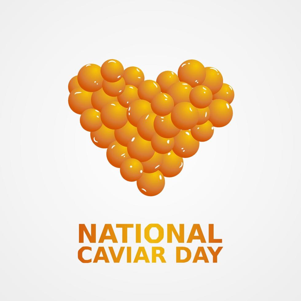 national caviar day vector lllustration