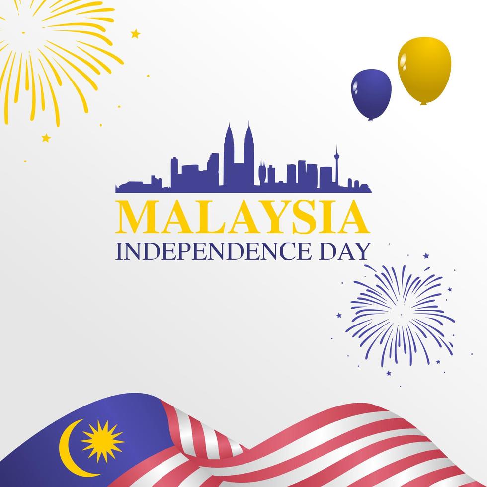 Malaysia Independence Day vector lllustration