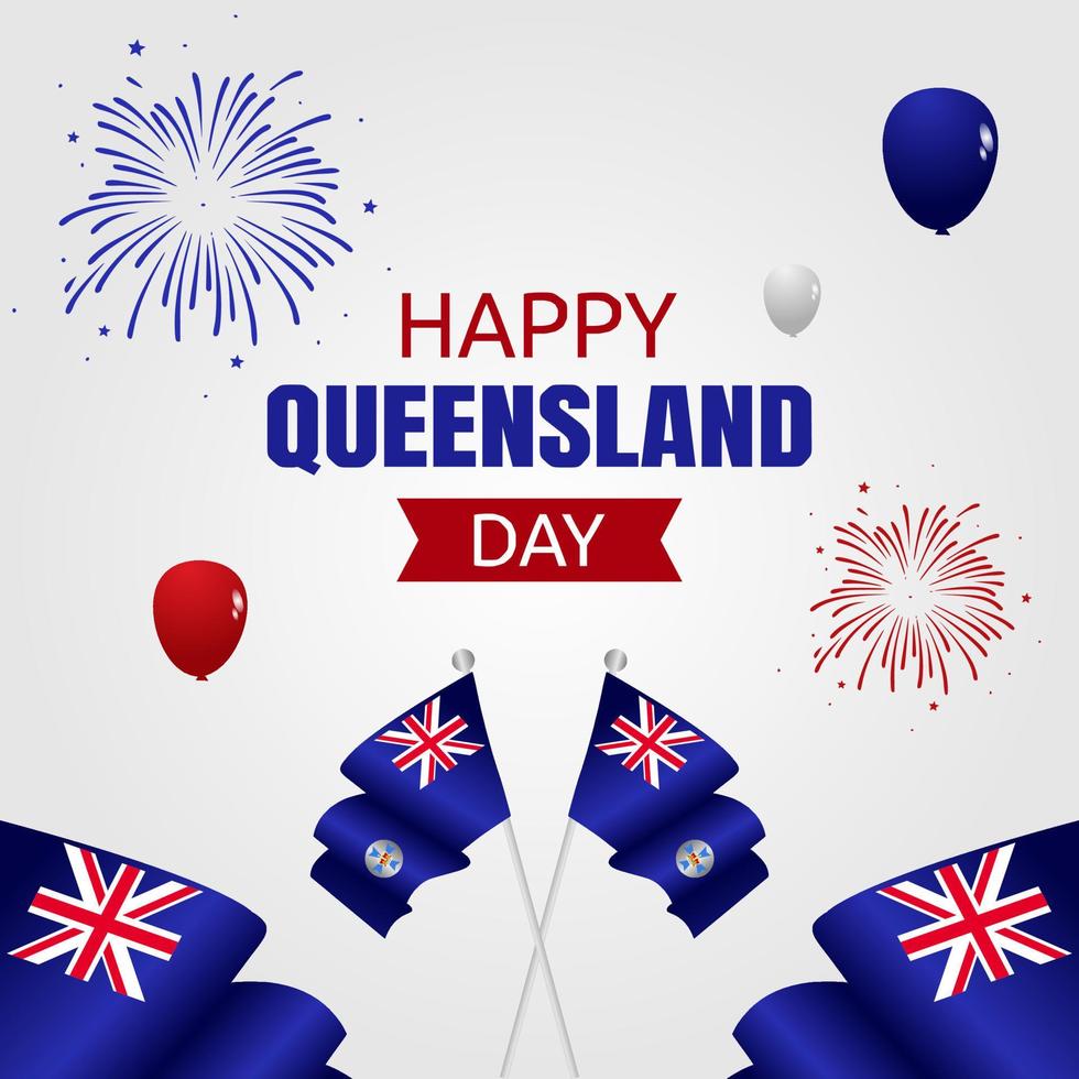 happy queensland day vector lllustration