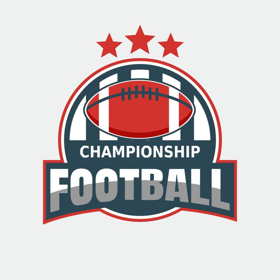 Ilustración de vector de logotipo de diseño de fútbol americano