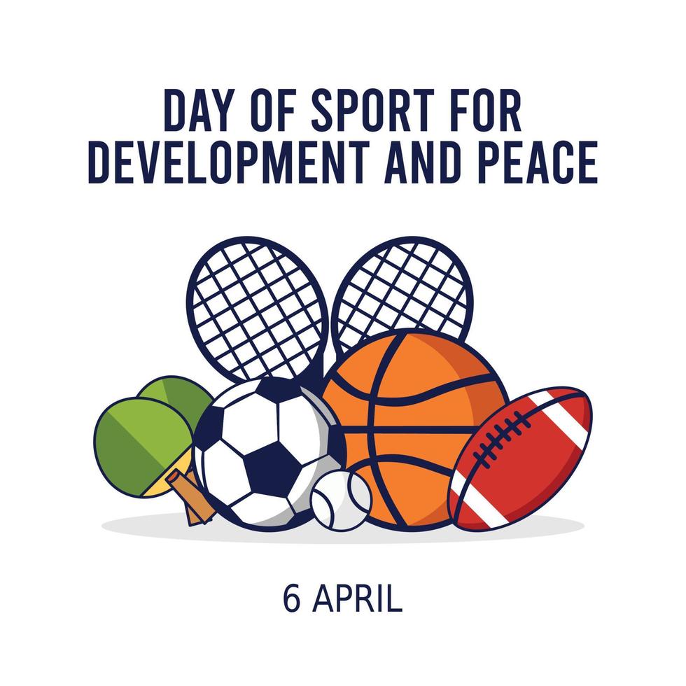 day of sport for development and peace vector illustraton.