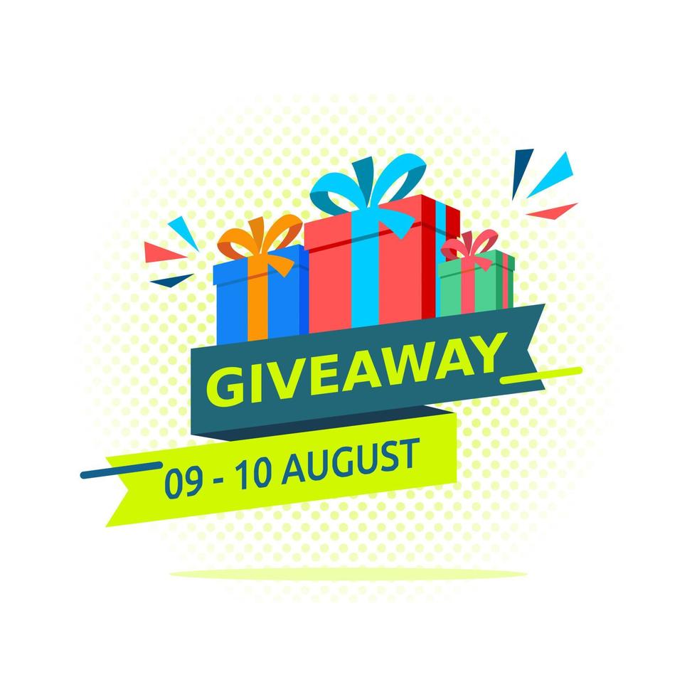 giveaway template design vector illustraton.