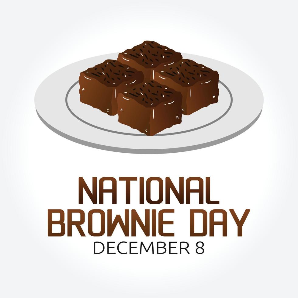 national brownie day vector lllustration
