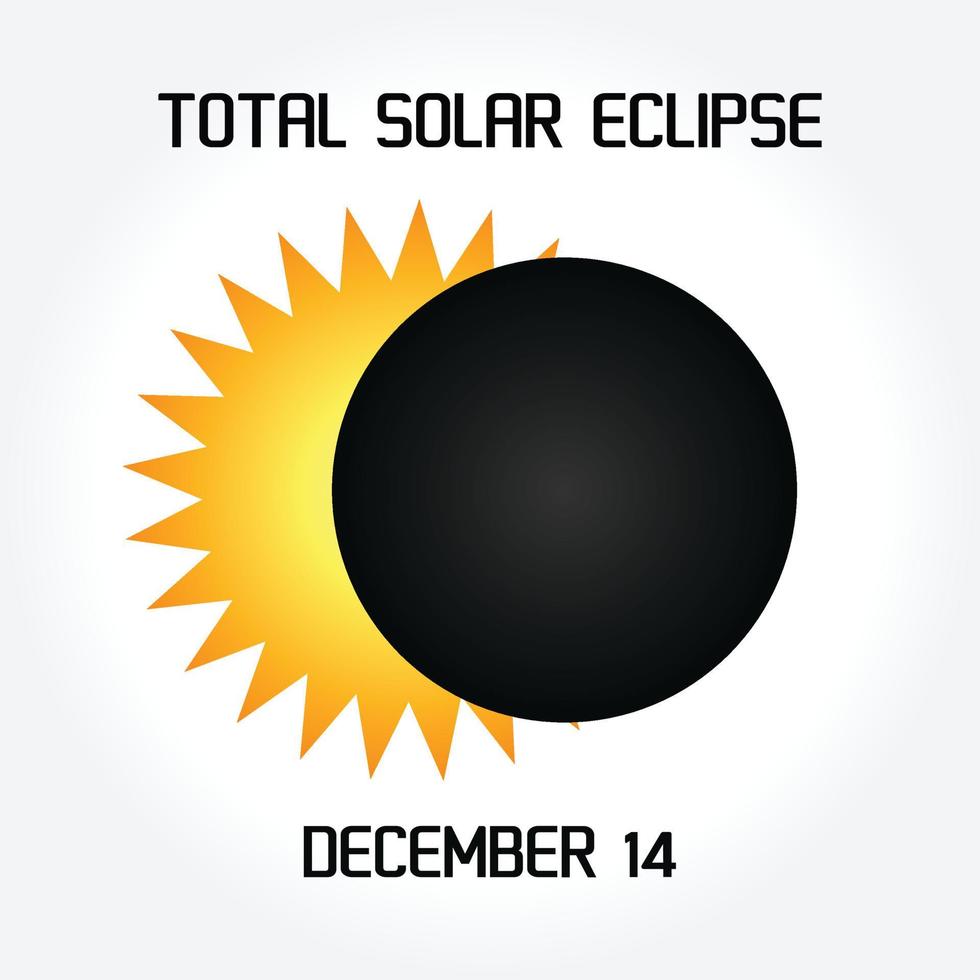 Ilustración de vector de concepto de eclipses solares totales