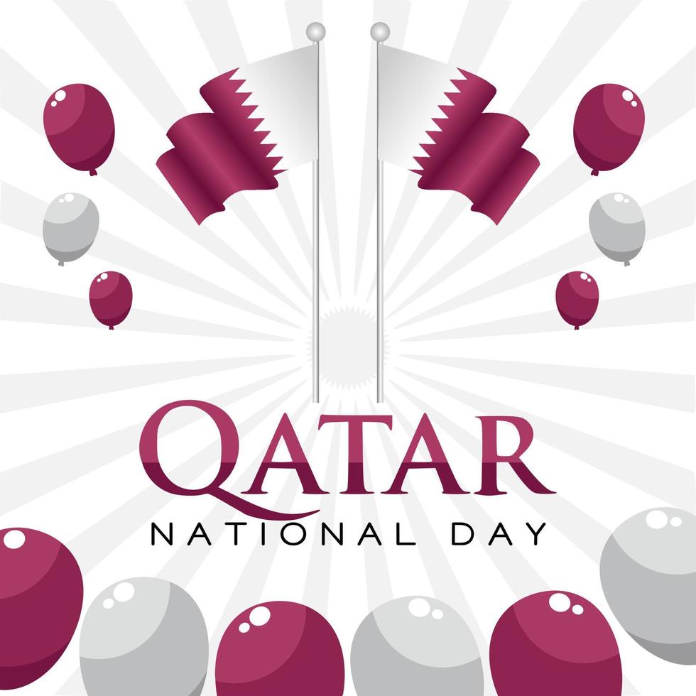 ilustración de vector de día nacional de qatar