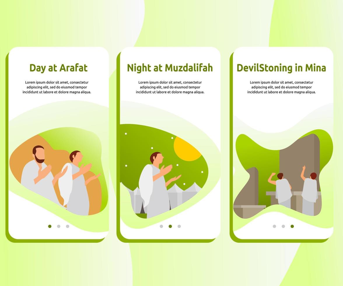user interface kit for hajj guide design vector. vector