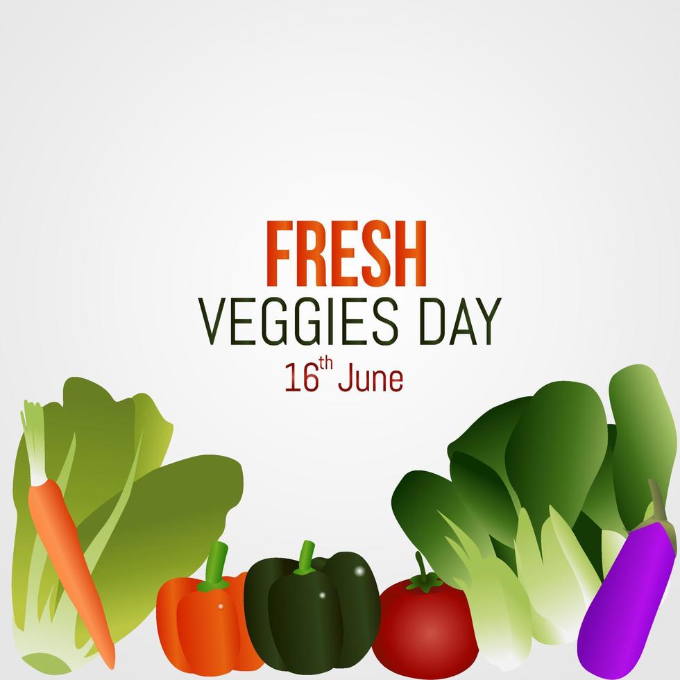fresh veggies day vector illustraton.