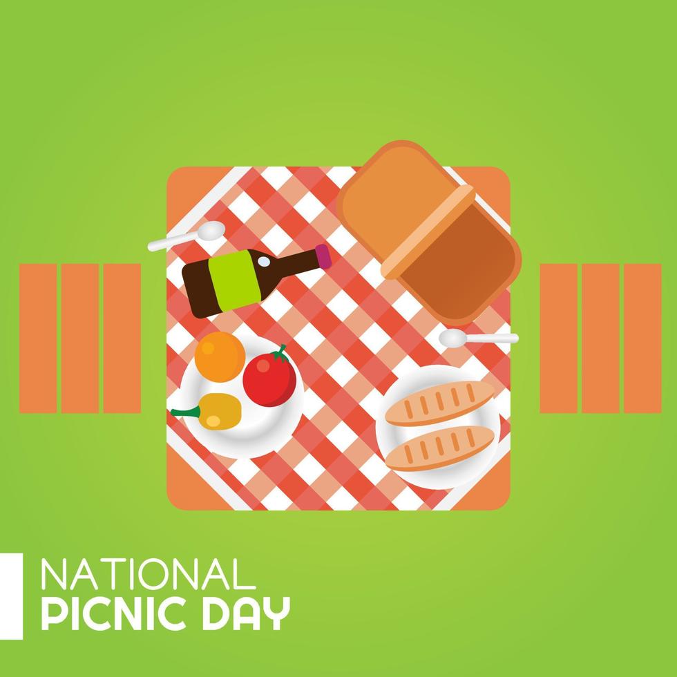 national picnic day vector lllustration