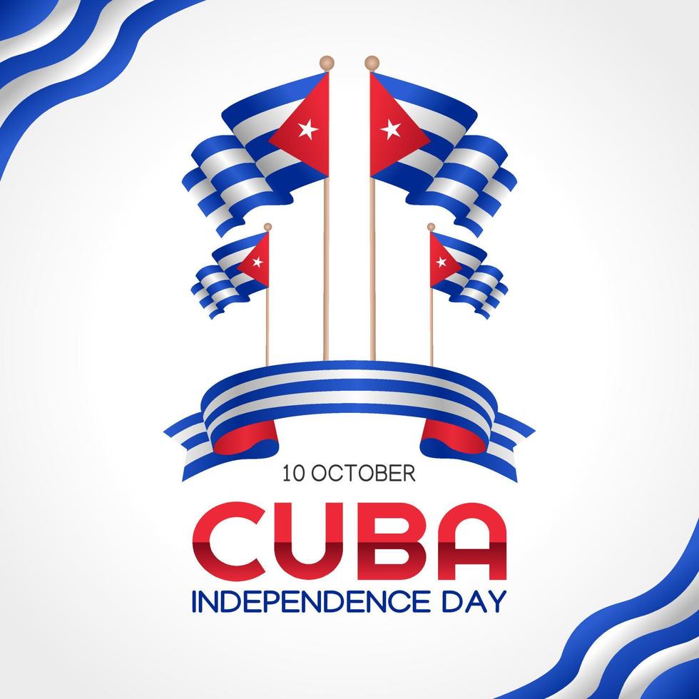 ilustración de vector de día de la independencia de cuba