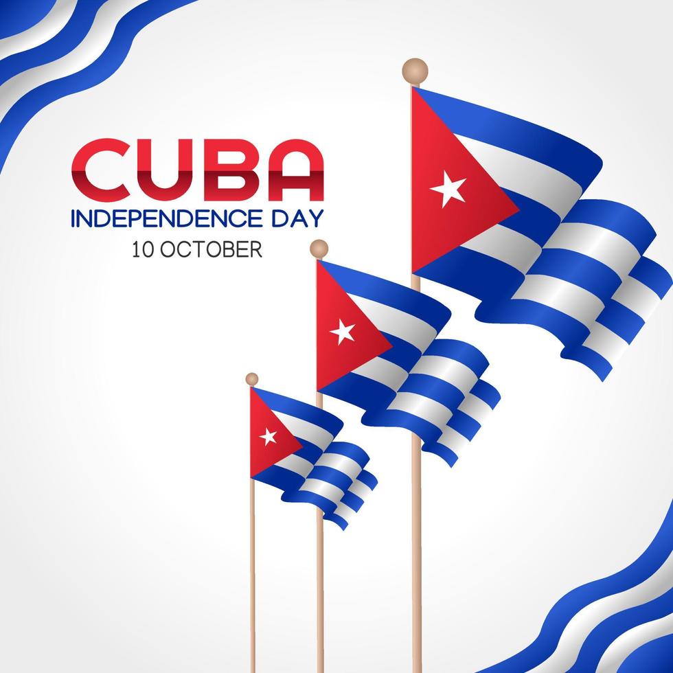 Cuba independence day vector illustration