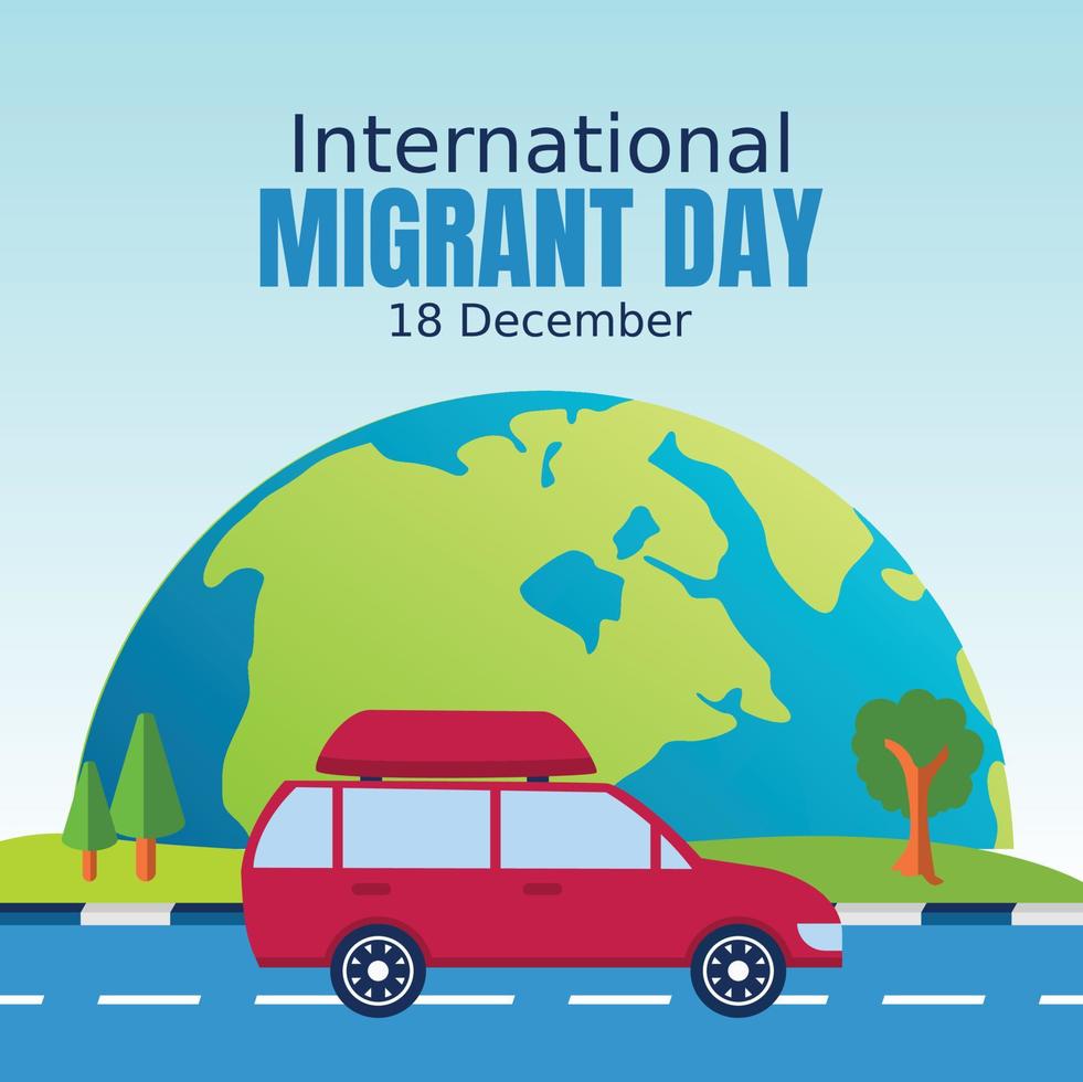 International migrant day vector Illustration