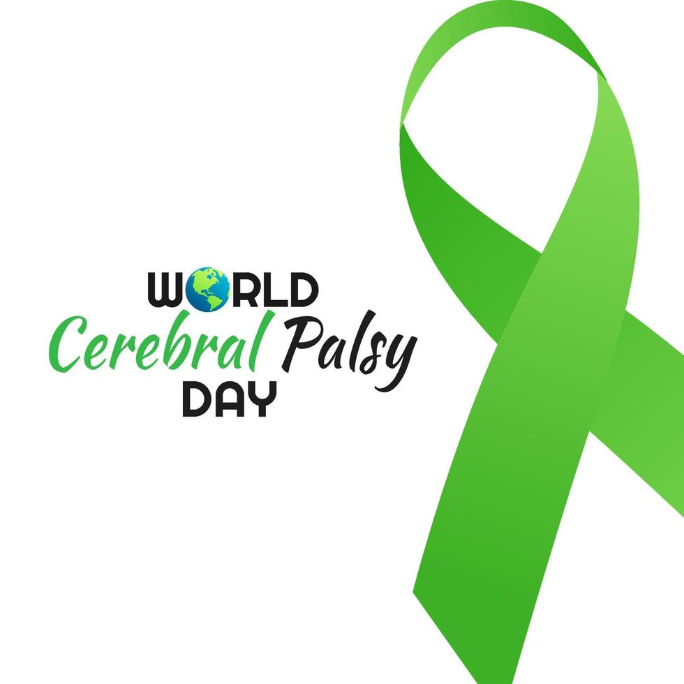 world cerebral palsy day vector illustration