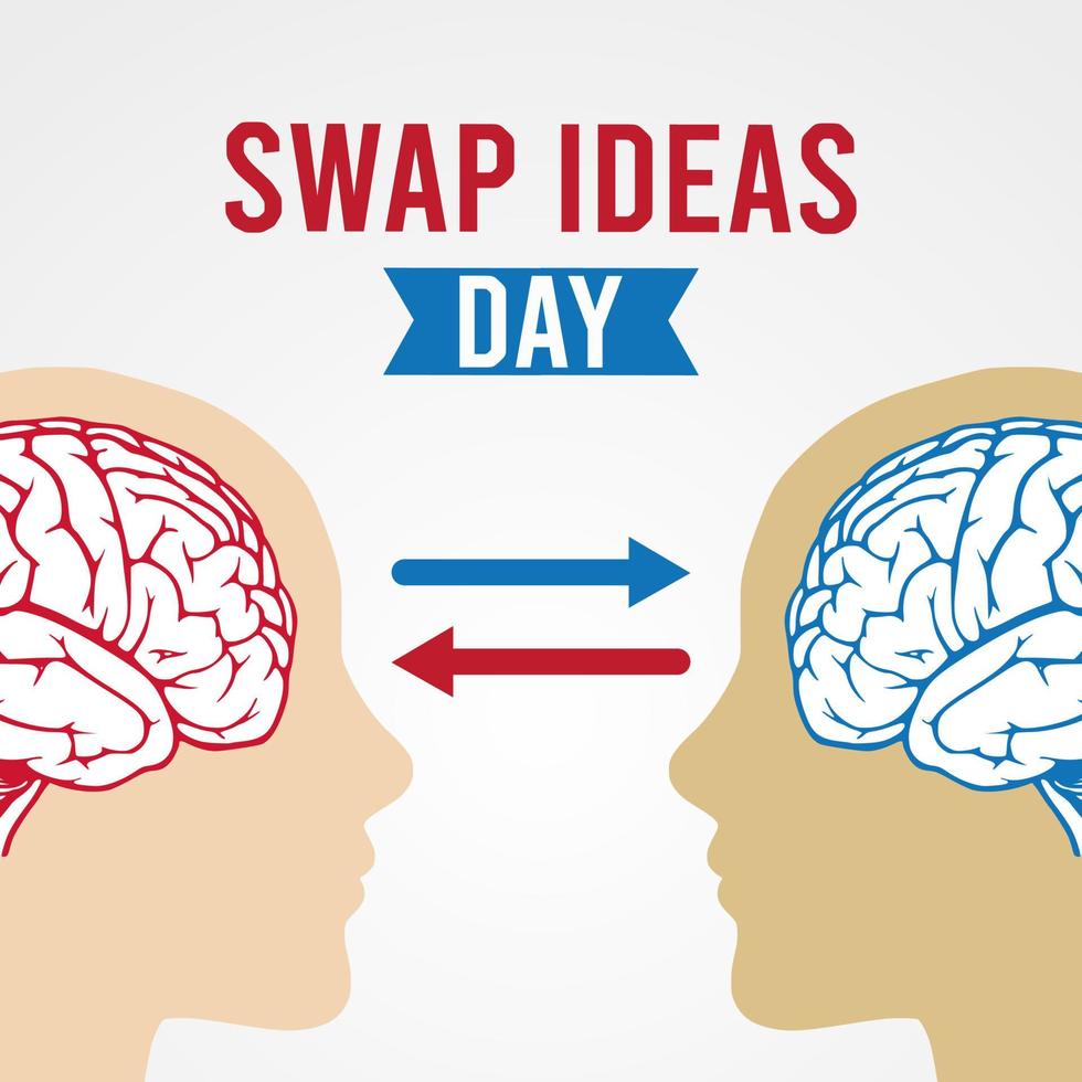 Swap Ideas Day vector illustration