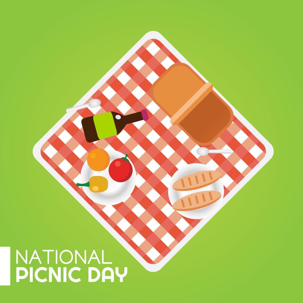 national picnic day vector lllustration