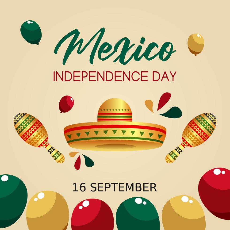 Mexico independence day vector lllustration