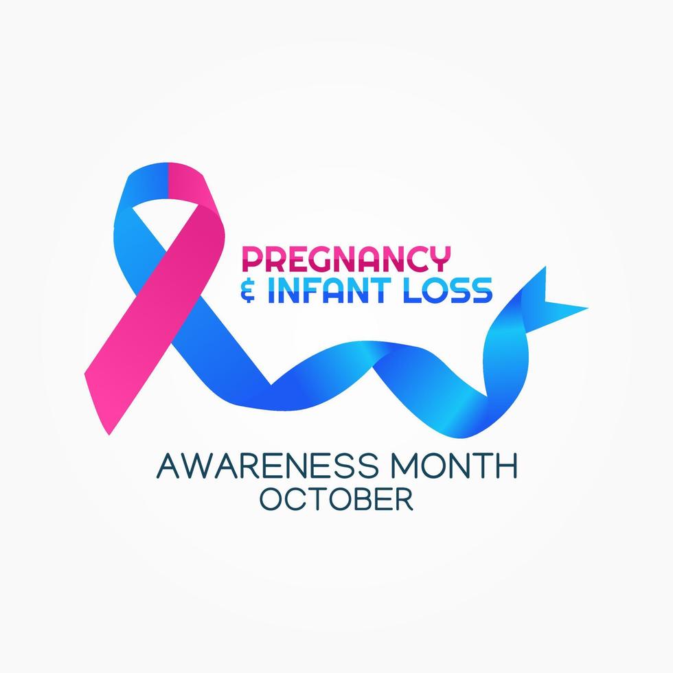 Pregnancy and Infant Loss Awareness Month vector illustration