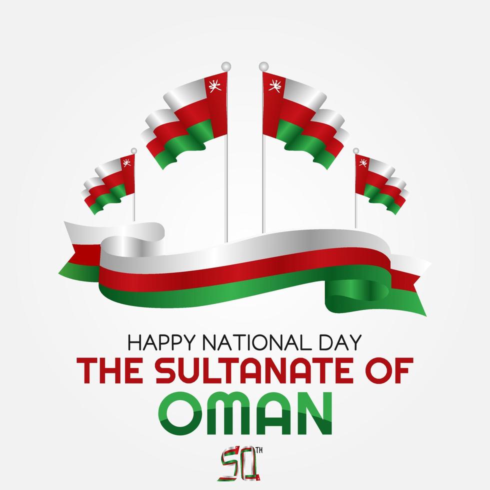 Oman national day vector illustration