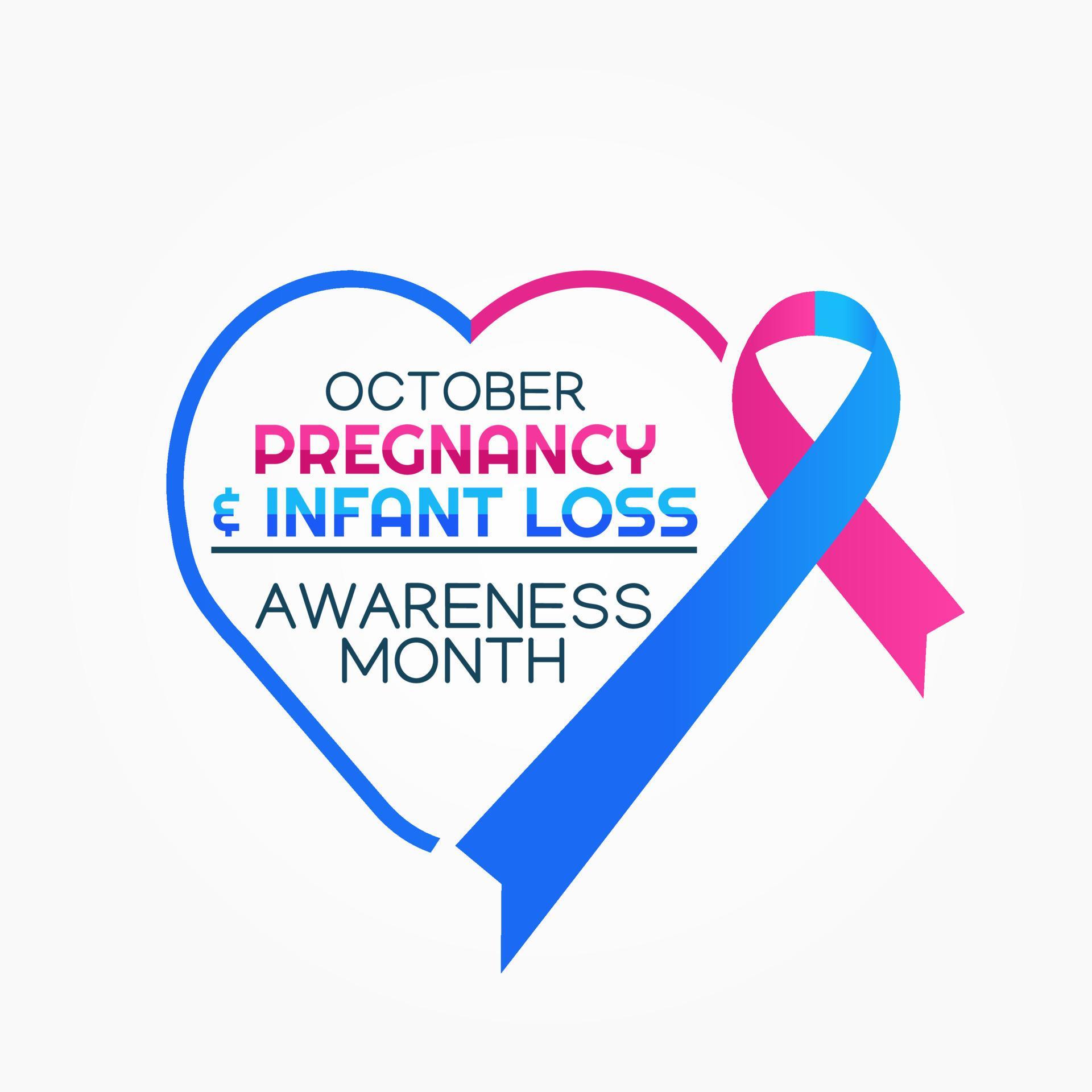 Pregnancy and Infant Loss Awareness Month vector illustration 5348588